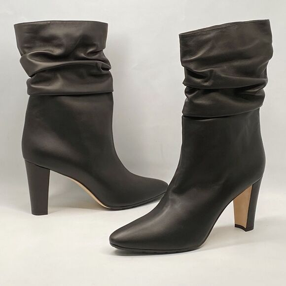 Manolo Blahnik Calasso 90MM Ruched Leather Boots size 42 - Picture 7 of 16